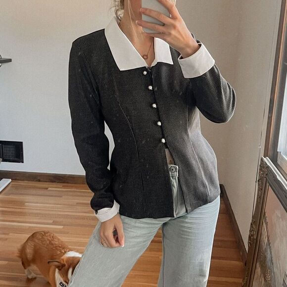 Vintage Jodi Michaels Polka Dot Blouse Size S - Picture 3 of 8